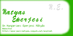 matyas eperjesi business card